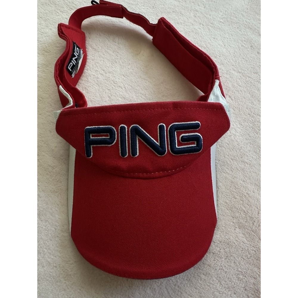 Ping Golf Visor Hat Mr. Ping Logo 100% Cotton